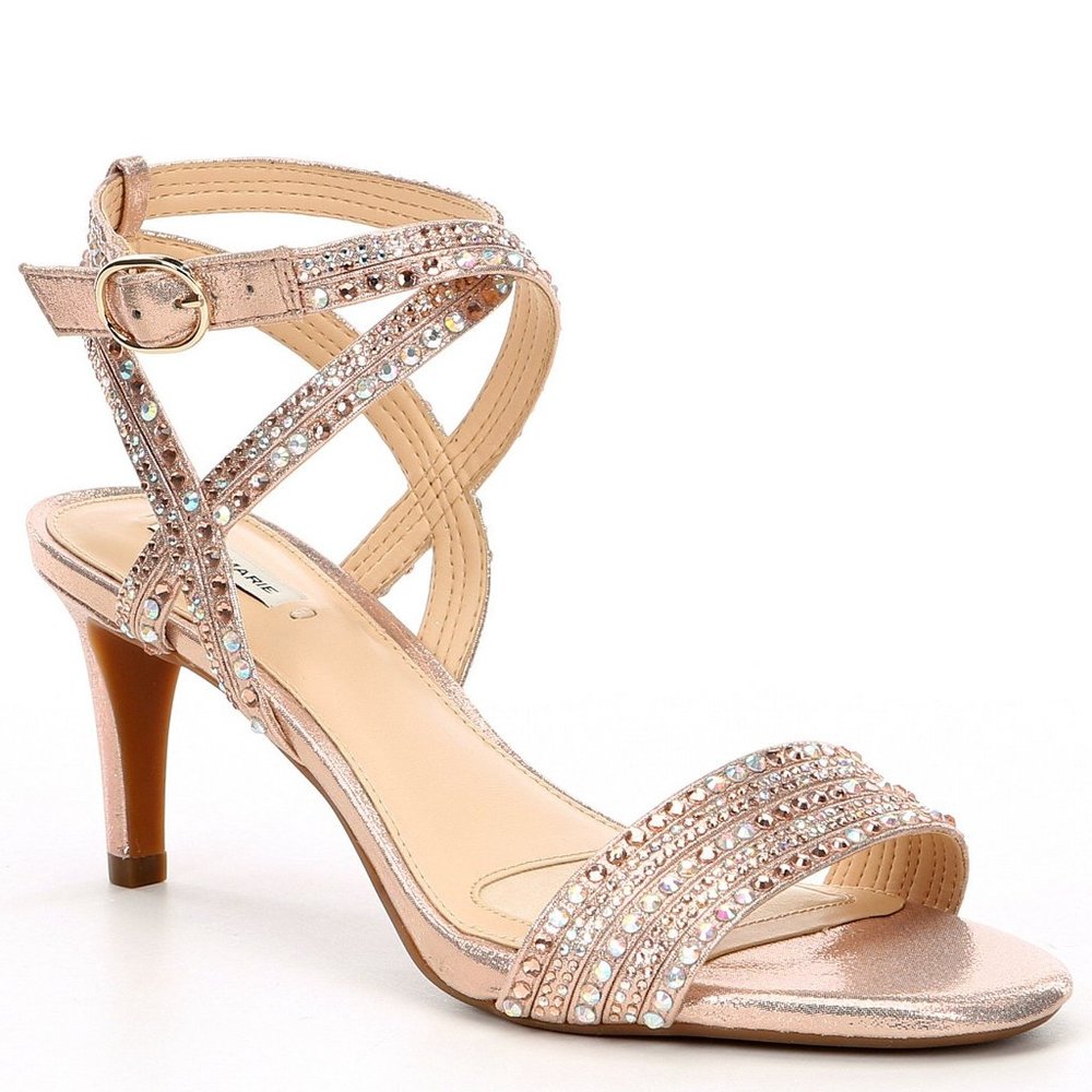 Alex Marie Parlyn Rhinestone Ankle Strap Sandals 8.5  New In Box